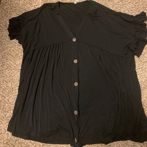 Black Button Up Top